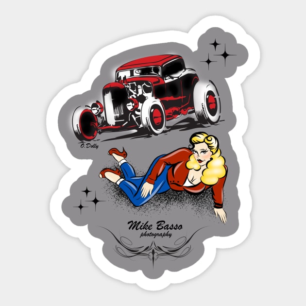 Pinup Girl tank top Sticker by Mike Basso Photography 